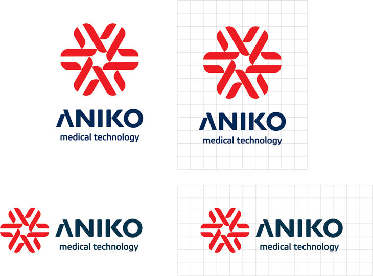 Вертикальный и горизонтальные логотипы для компании ANIKO