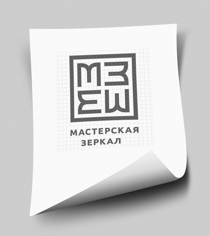 Логотип для Местерской зекал на сетке