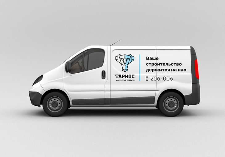 Брендинг авто для строительной компании Тариос
