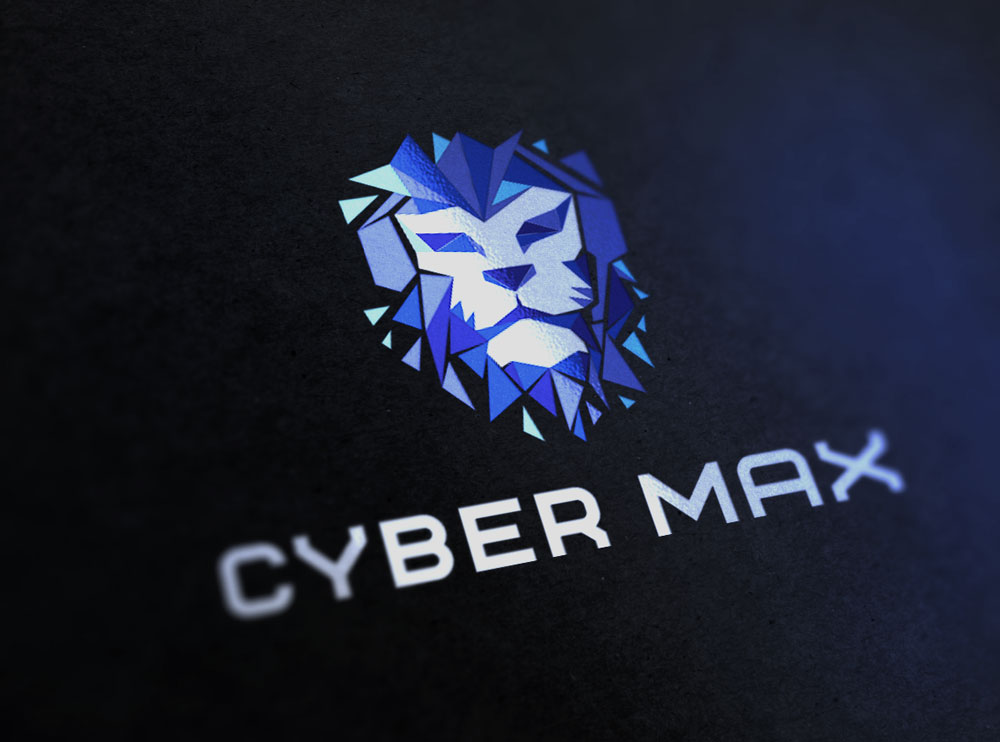 Логотип для кибер клуба Cyber Max. Цветное фольгирование
