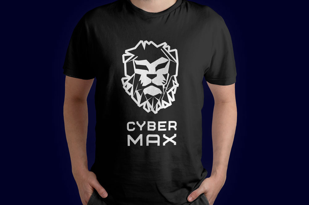 Логотип для кибер клуба Cyber Max. Фирменная майка