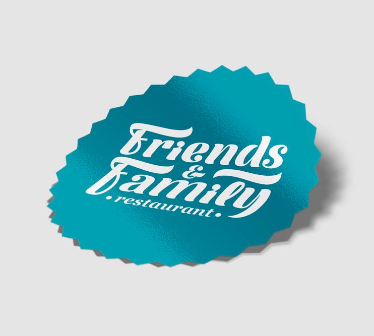 Friends & Family. Фирменный стикер