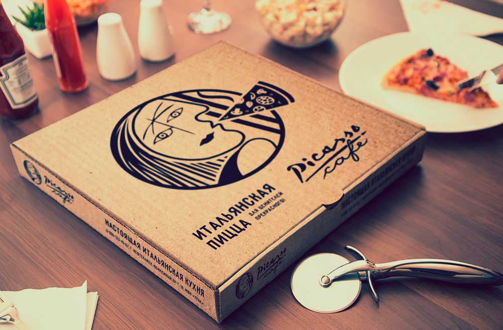 Picasso Cafe. Упаковка пиццы