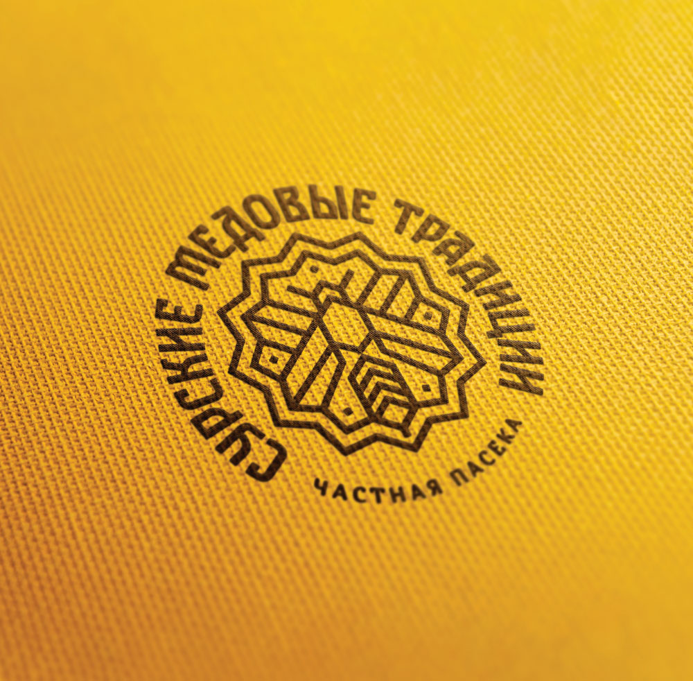 Логотип Сурские Медовые Традиции. Шелкография