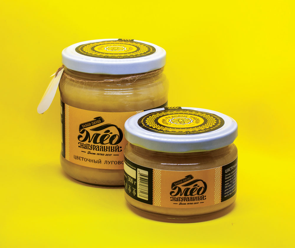 Упаковка меда для компании Сурские Медовые Традиции